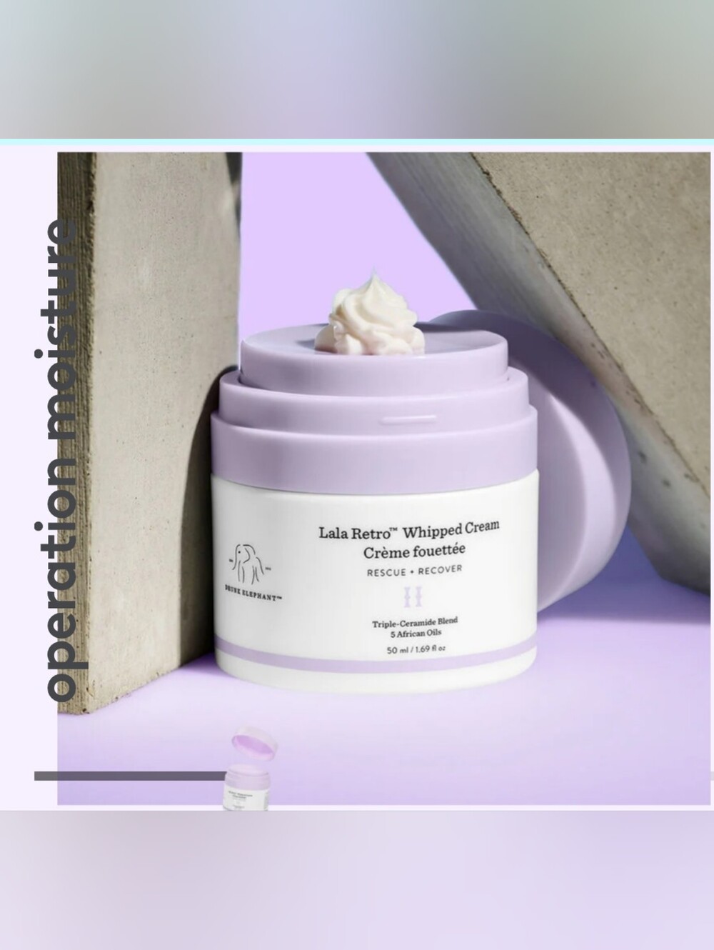 (1770) NIB DRUNK ELEPHANT Lala Retro™ Nourishing Whipped Refillable Moisturizer